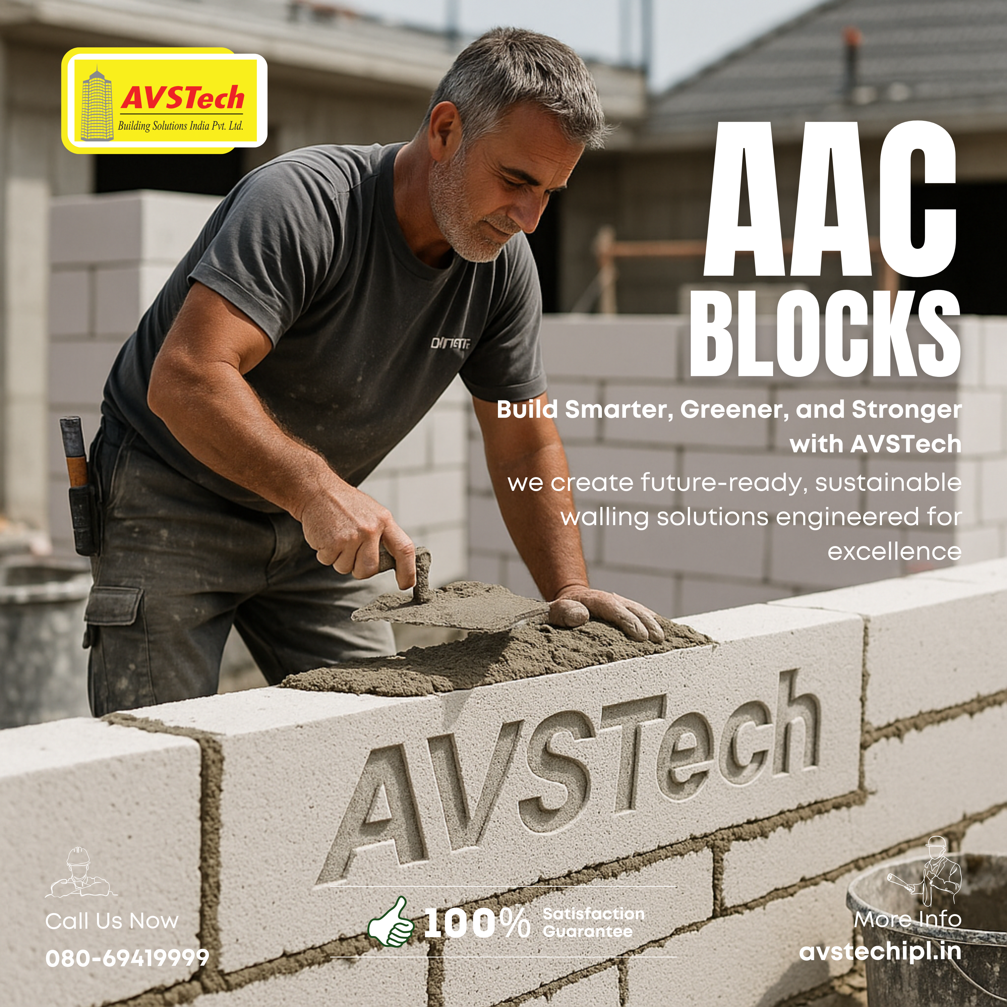 AAC Blocks – Redefining Sustainable Construction! Build Smarter, Greener, and Stronger with AVSTech