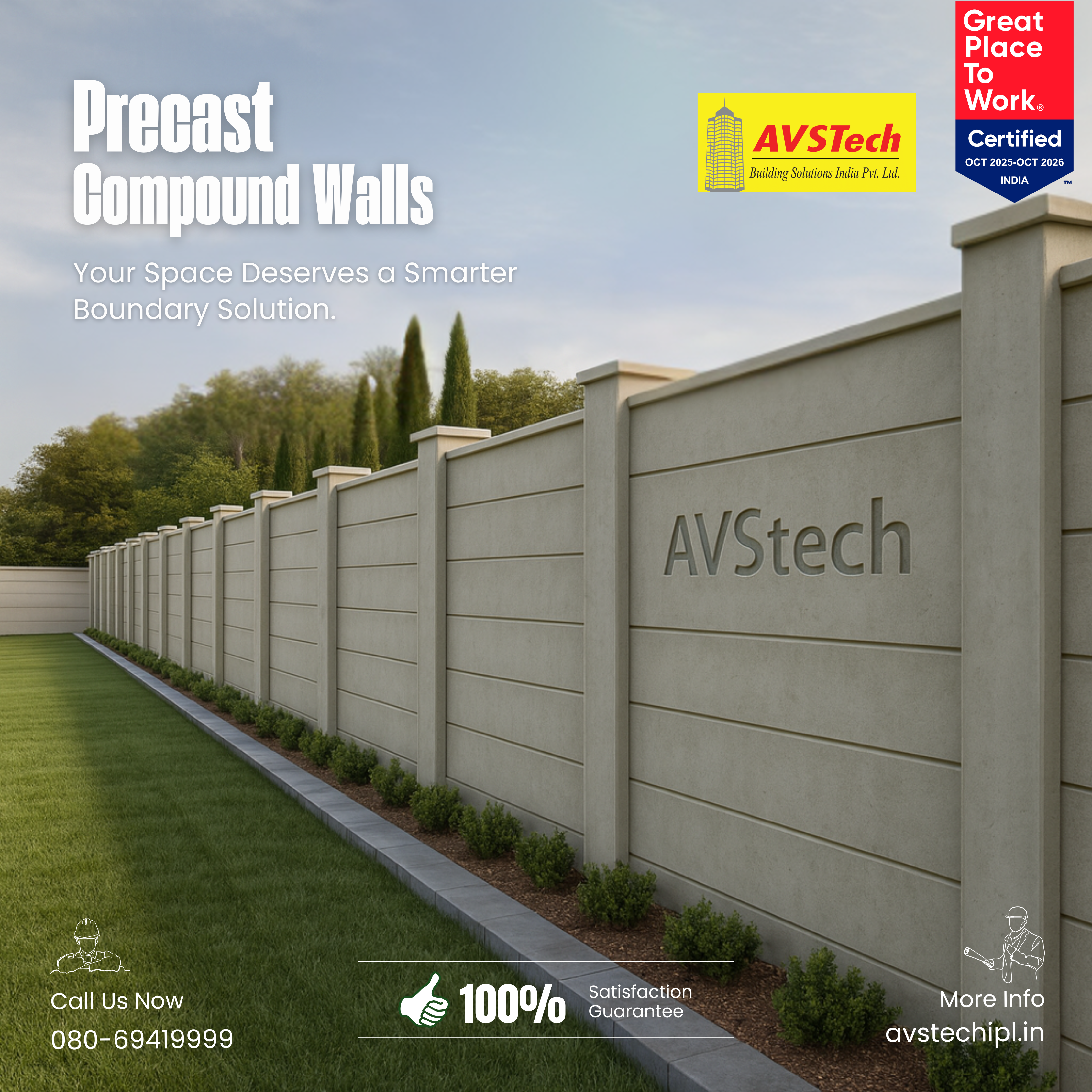 Precast Compound Walls - Your Space Deserves a Smarter Boundary Solution.