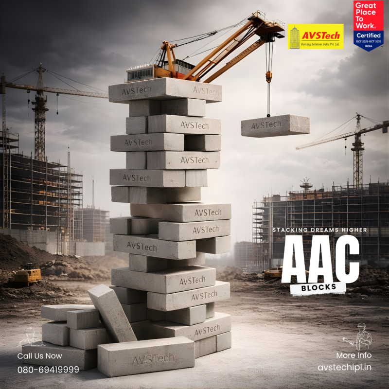 AAC Blocks Lightweight Powerhouses for Faster, Smarter, Sustainable Construction by AVSTech Building Solutions.